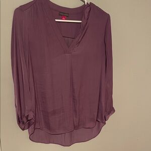 Vince Camuto Light Purple V-Neck Blouse